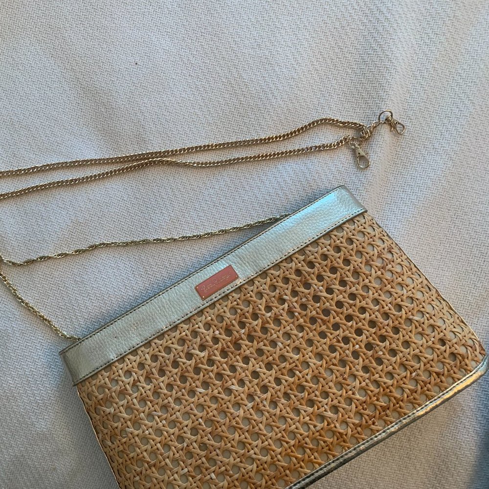 Lilly Pulitzer clutch with detachable shoulder strap